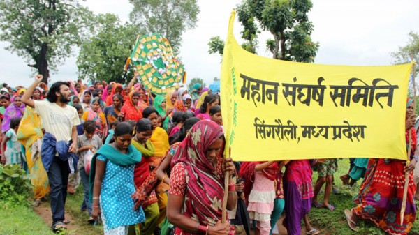 Local villagers have been opposing a new coal mine in the Mahan forests in central India (Pic: Avik Roy)