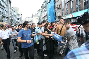 A woman was injured during the incidents, Anatolia news agency reported. AA photo